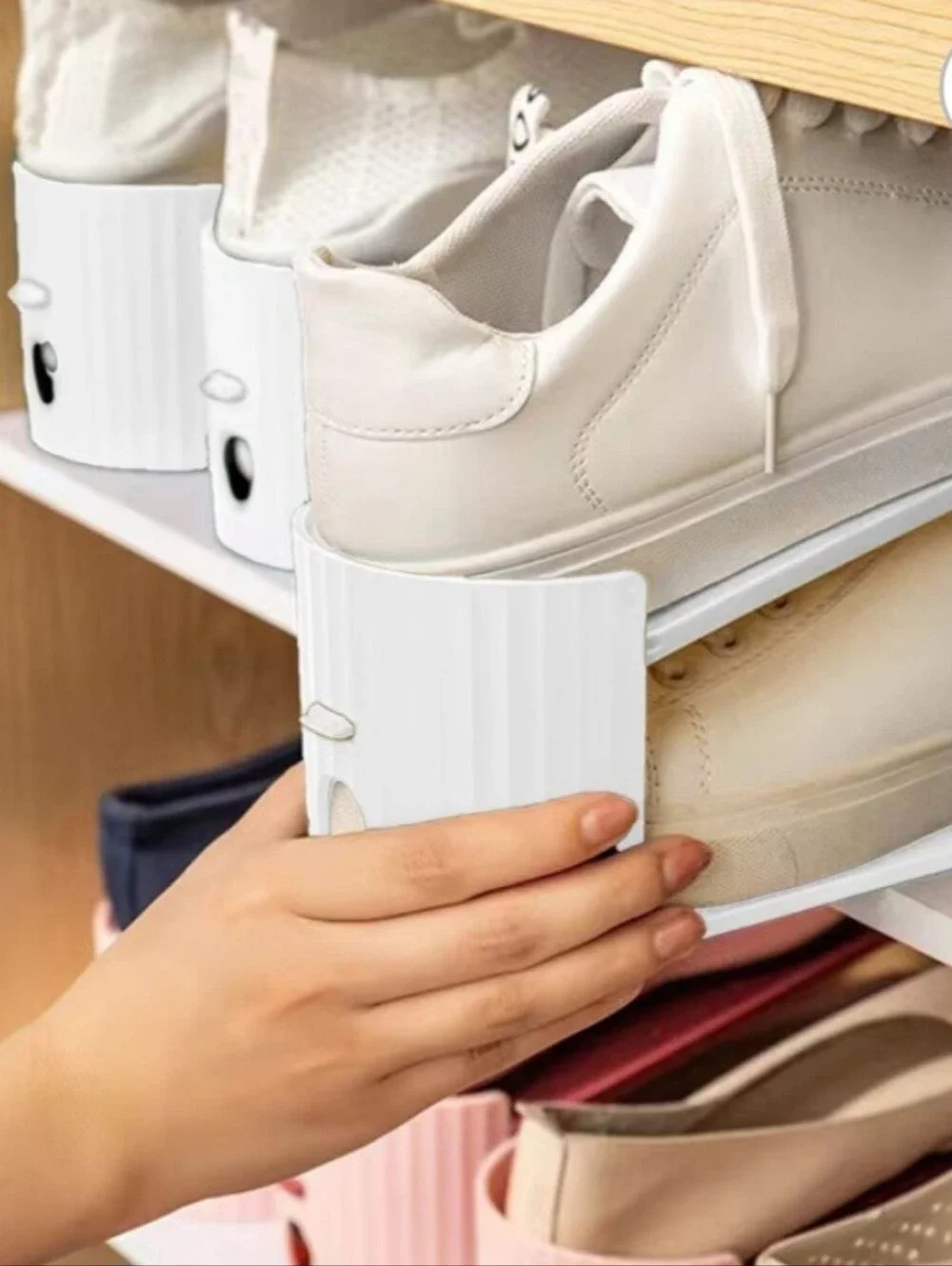 New Set Of 10 Adjustable 2 Tier Shoe Slot Rack Organizer